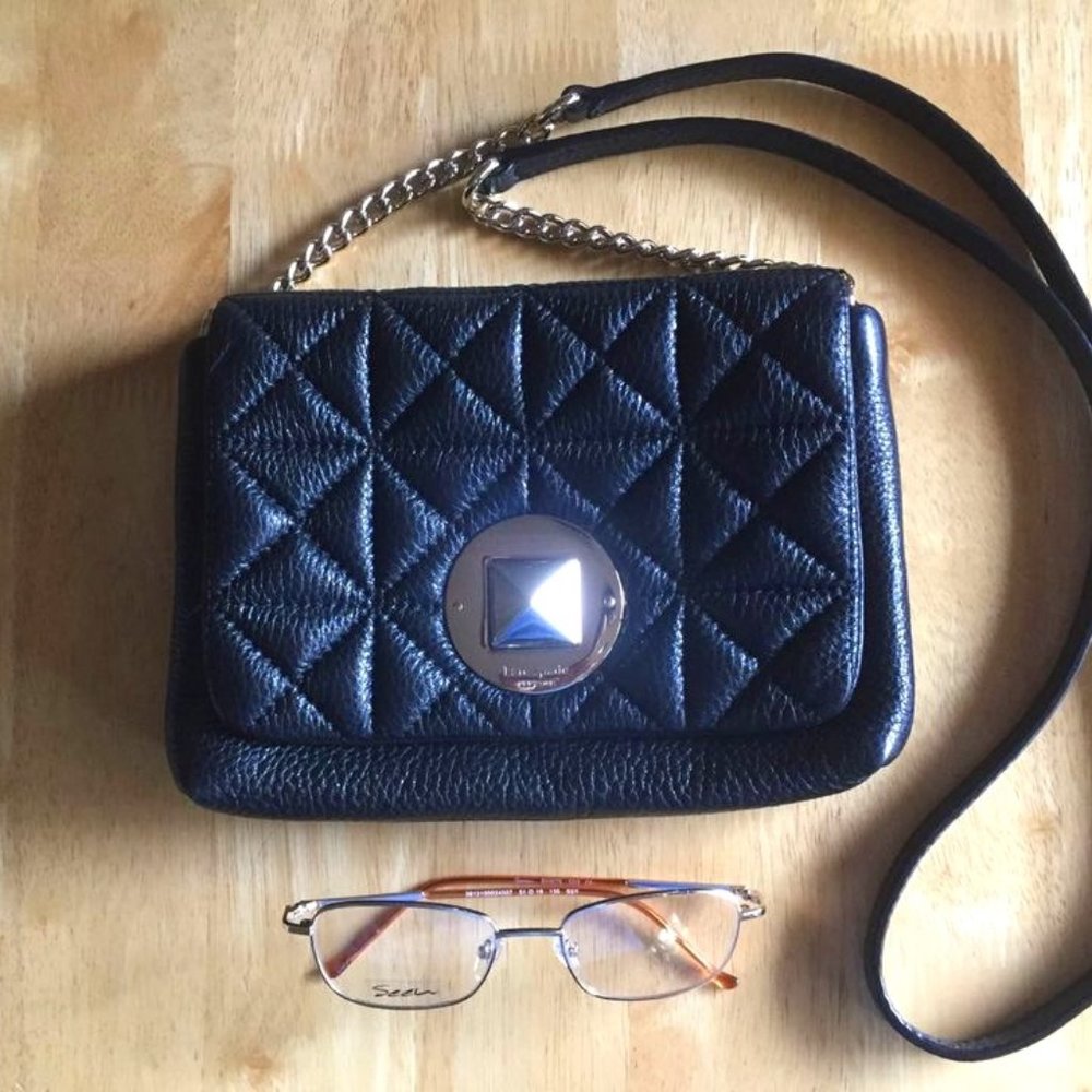 Kate Spade crossbody black quilted leather bag